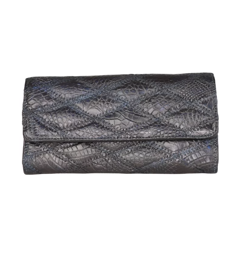 Women's Crocodile Leather Wallet - Image 3