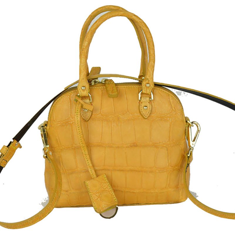 Borsa Saddle in vero Coccodrillo