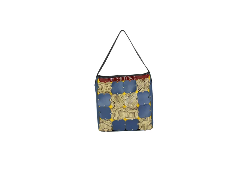 Python Leather Shopper Bag - Image 7