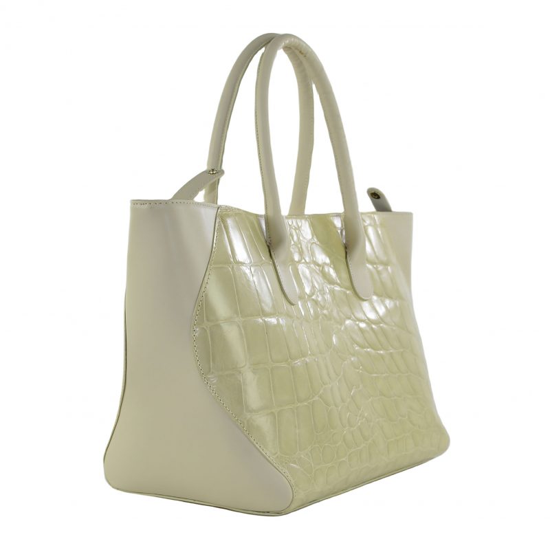 Borsa shopper grande in Pelle stampata cocco - immagine 3