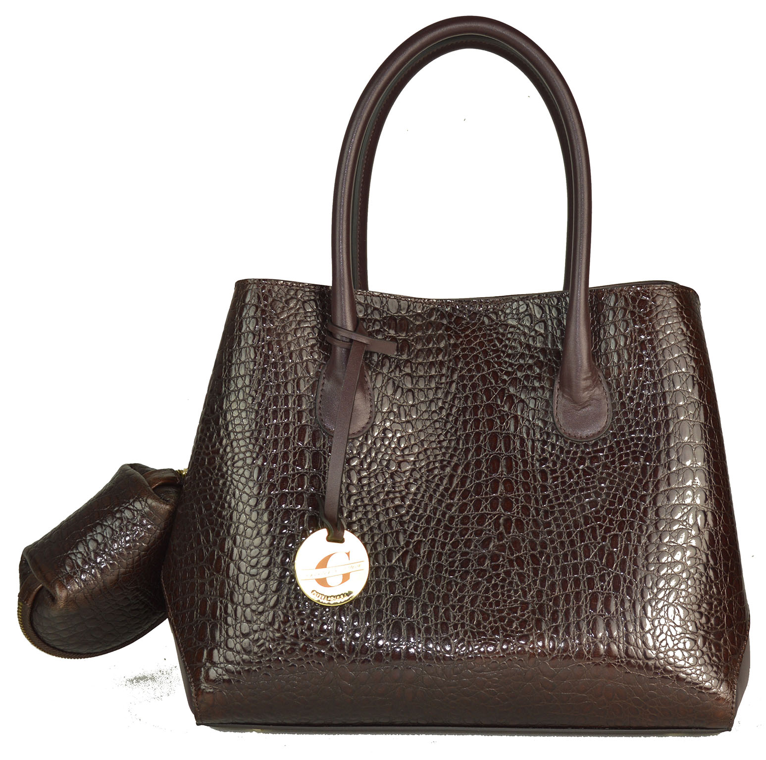 Large shopper bag in croc-printed leather - Image 14