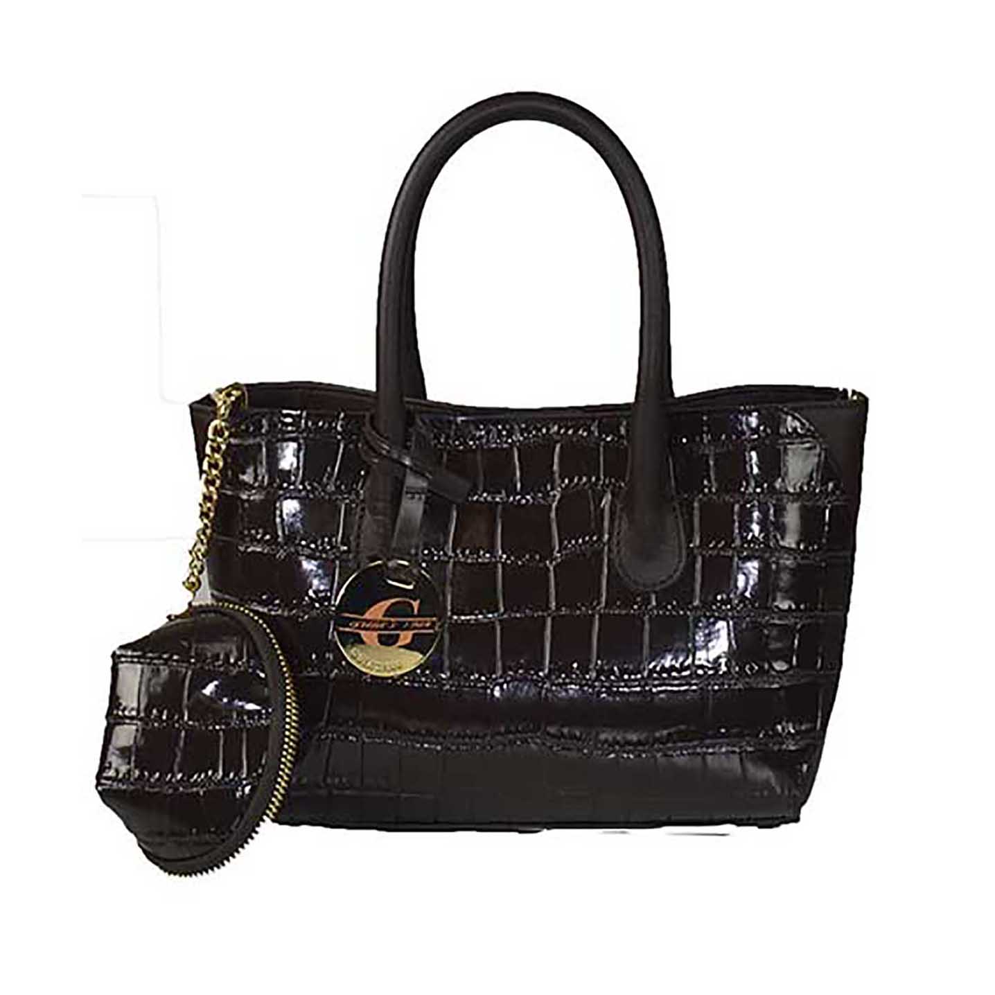 Borsa Saddle in vero Pelle stampa