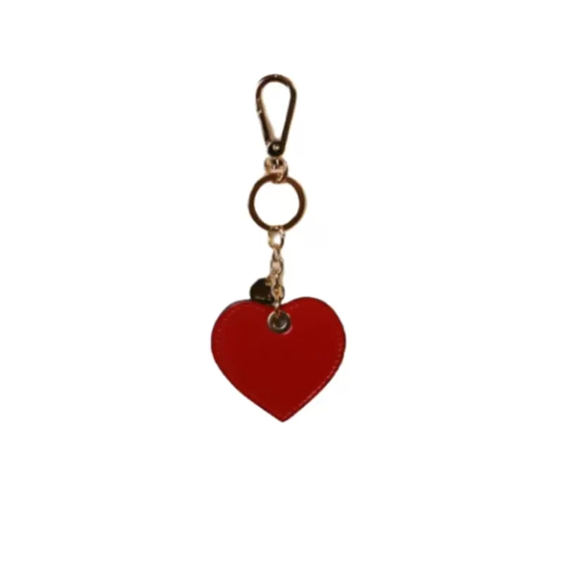 Draeger Paris Portachiavi Charm Love Rosso: Accessorio Con Moschettone E Ciondolo Cuore Per Borsa O Chiavi