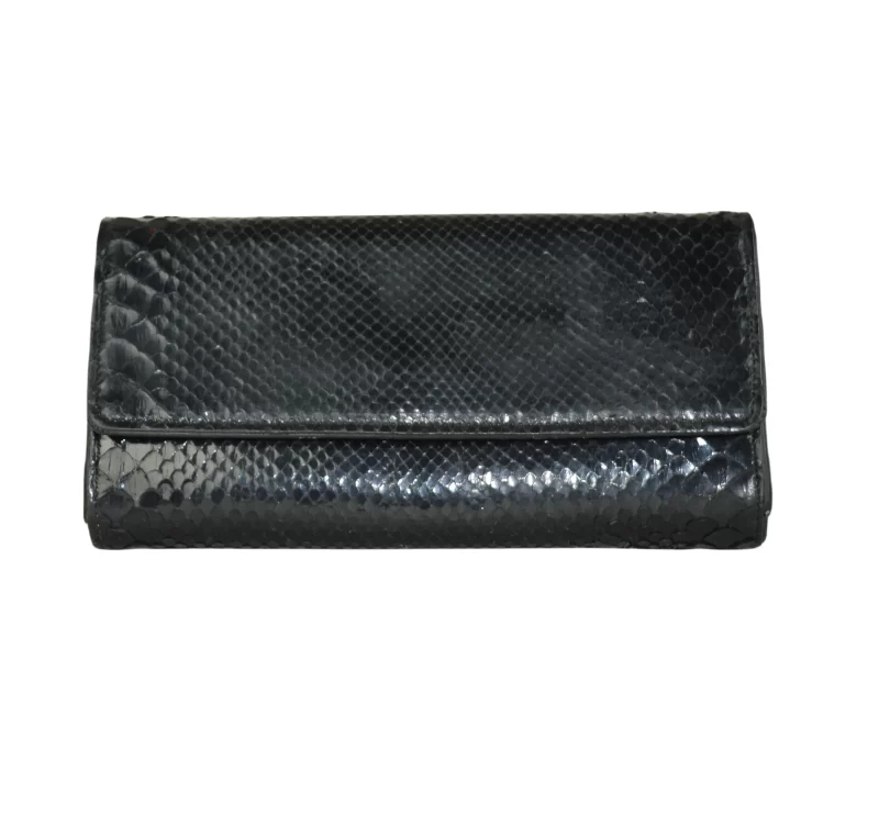 Women's Python Leather Wallet - Image 4