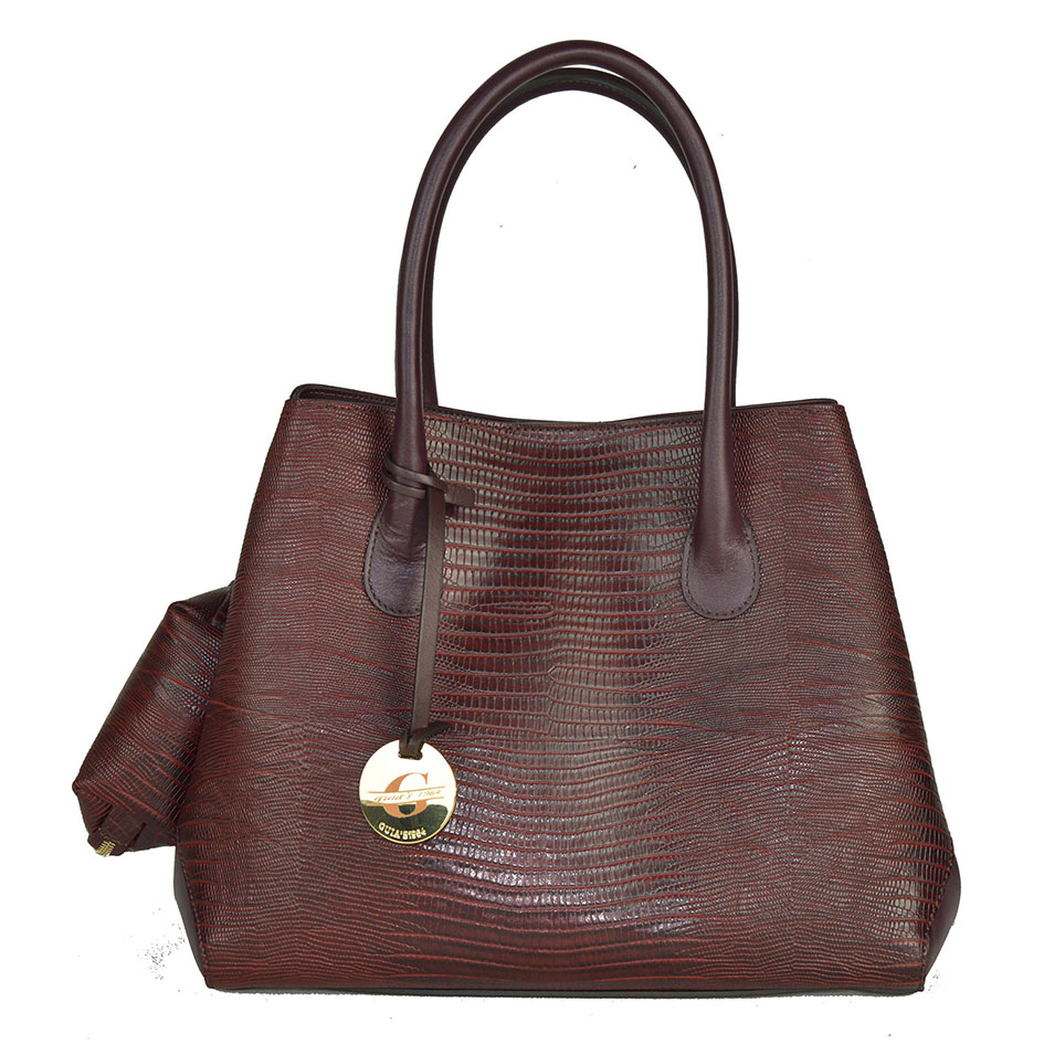 Large shopper bag in croc-printed leather - Image 13