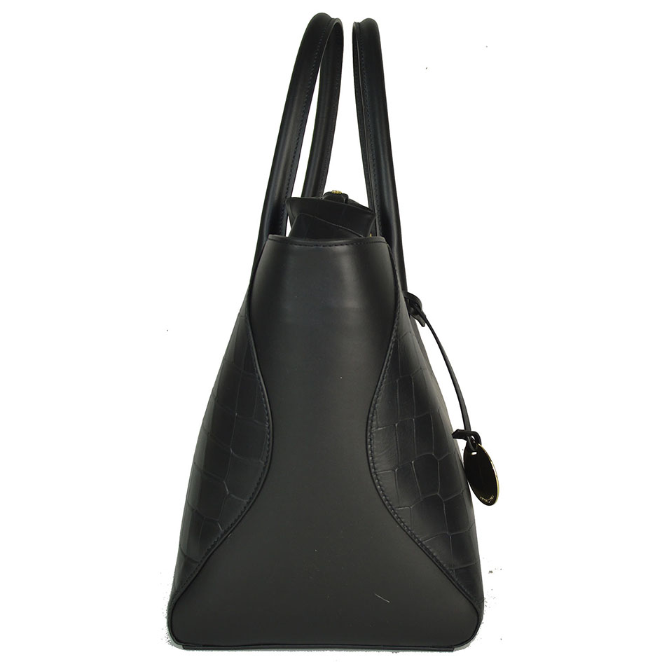 Large shopper bag in croc-printed leather - Image 5