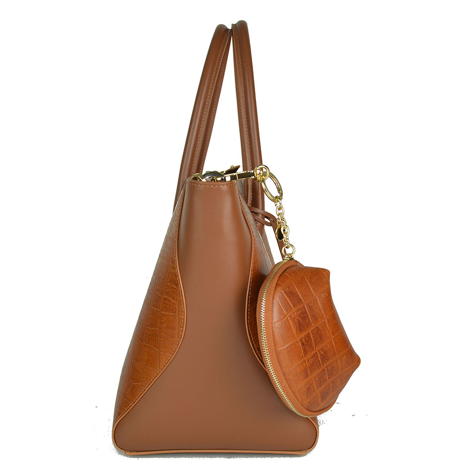 Large shopper bag in croc-printed leather - Image 8