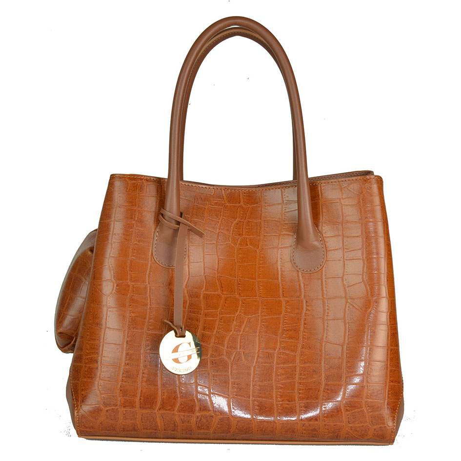 Large shopper bag in croc-printed leather - Image 9