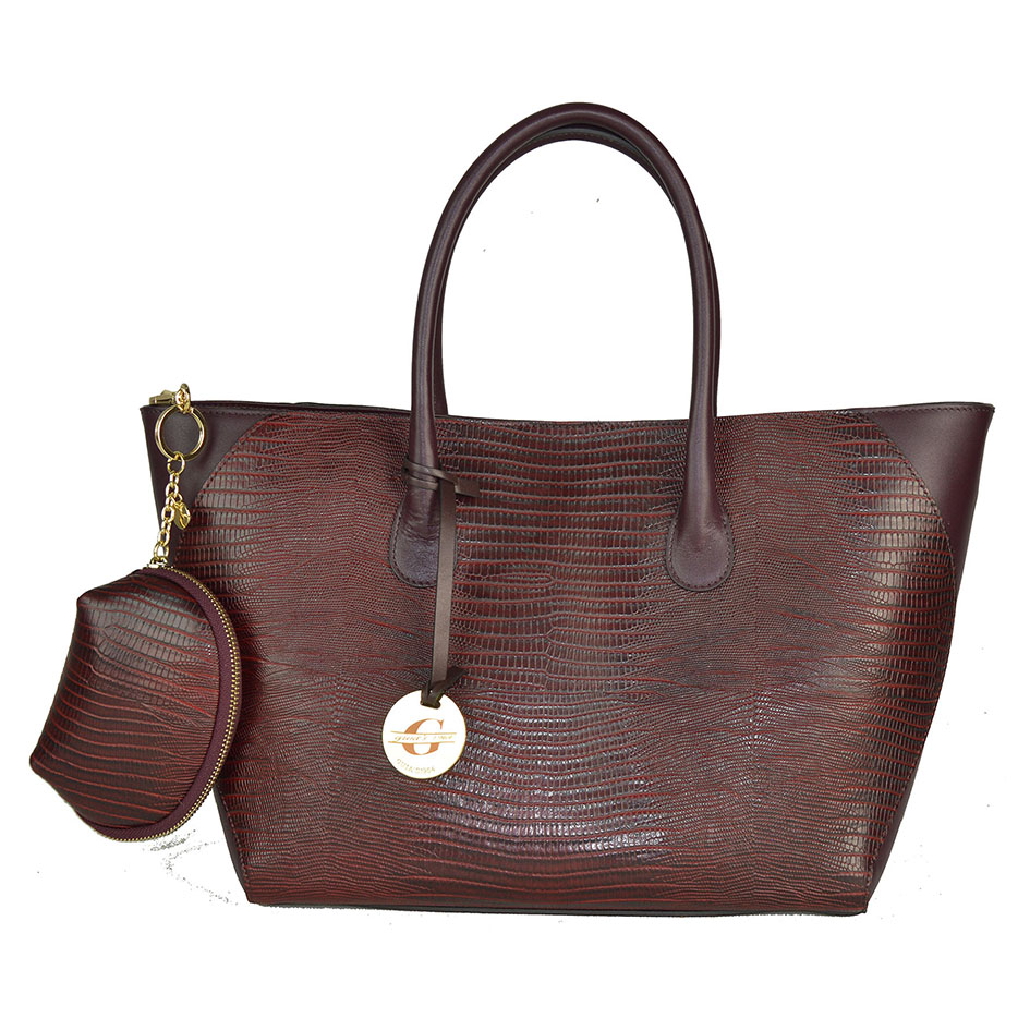 Large shopper bag in croc-printed leather - Image 11