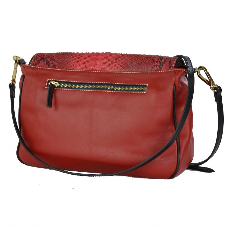 Shoulder bag patta in vero pitone - immagine 6