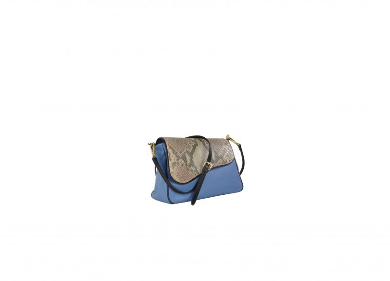 Shoulder bag patta in vero pitone - immagine 11