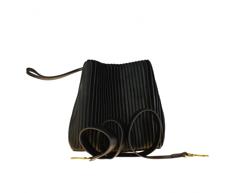 Matelasse leather bucket bag - Image 3