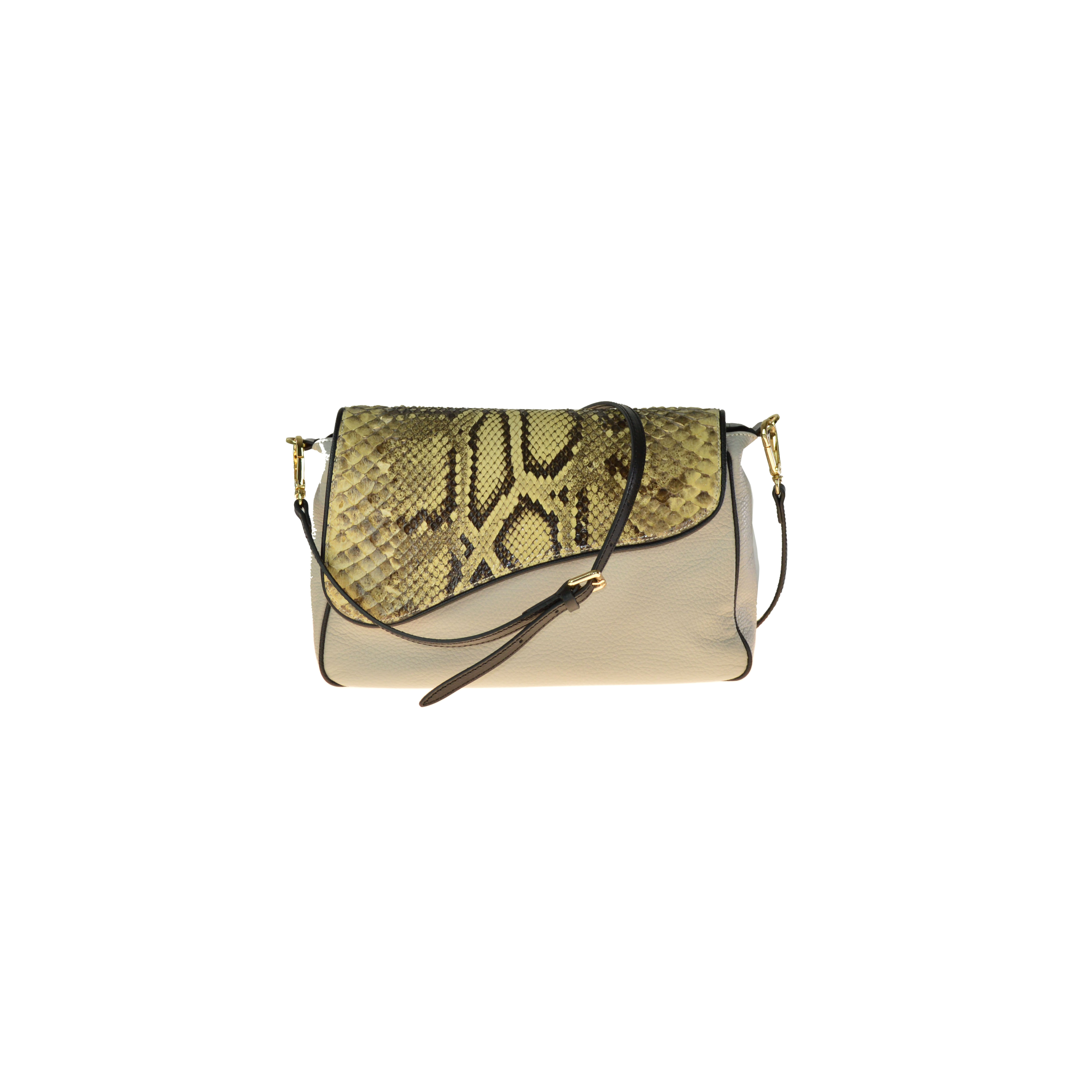 Shoulder bag patta in vero pitone