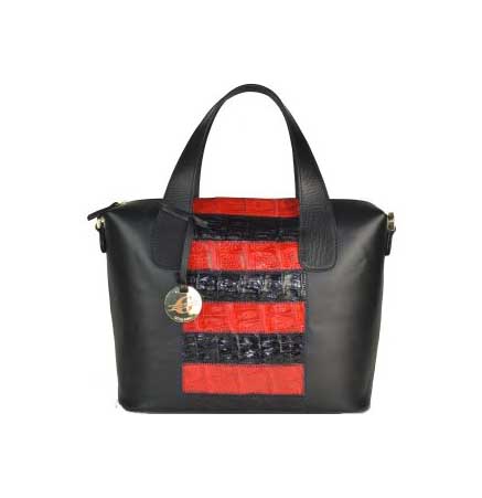 Borsa large in coccodrillo - immagine 4