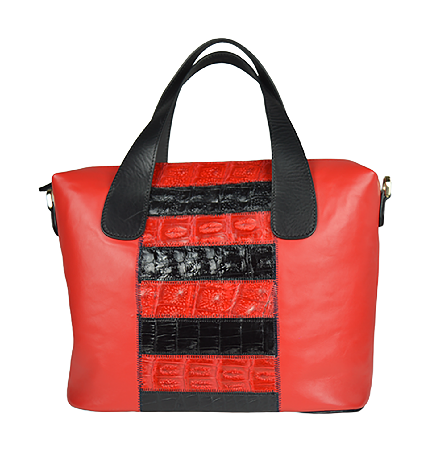 Borsa large in coccodrillo